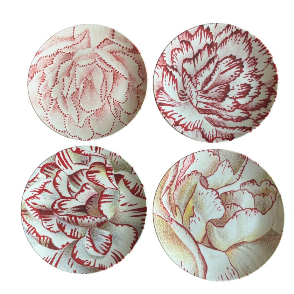 John Derian For Target Melamine Salad  Plates Set Of 4  Floral Print